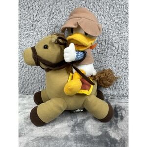 This Is A Plush Toy of Donald Duck Riding A Horse. Disney Store